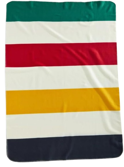 Fleece Throw Blanket Chunky Stripe