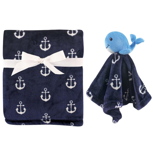 Plush Blanket with Furry Binding and Back, Animal Adventure